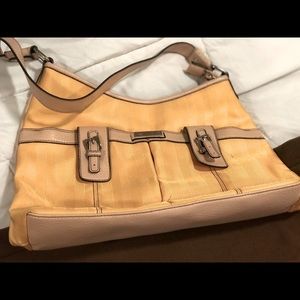Etienne Aigner yellow/cream vintage purse.